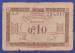 Front of 0.10 Francs 1923 (ND) - Régie des Chemins de Fer des Territoires occupés