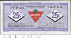 25 Cents Canadian Tire 2013