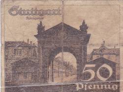 50 Pfennig 1921 -  Stuttgart
