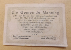 50 Heller 1920 (22.IV.) - Manning