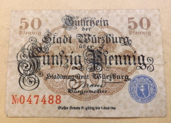 50 Pfennig 1918 - Wurzburg