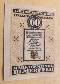 60 Heller 1920 (1.I.) - Ulmerfeld