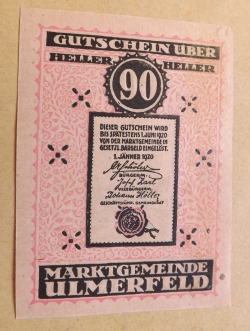 90 Heller 1920 (1.I.) - Ulmerfeld