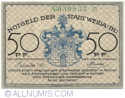 Image #2 of 50 Pfennig ND - Weida (Thuringia)