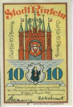 Image #2 of 10 Pfennig 1920 - Rinteln