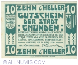 10 Heller 1920 - Gmunden