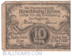 Image #2 of 10 Pfennig ND - Hirschberg