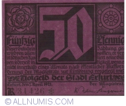 Image #1 of 50 Pfennig 1921 - Erfurt