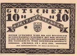 10 Heller 1920 - Gmunden