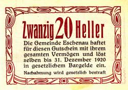 20 Heller 1920 - Eschenau