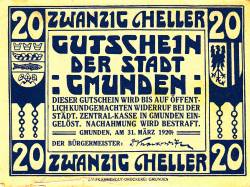 20 Heller 1920 - Gmunden