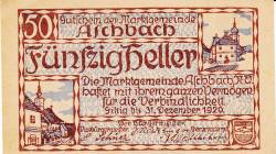 50 Heller 1920 - Aschbach