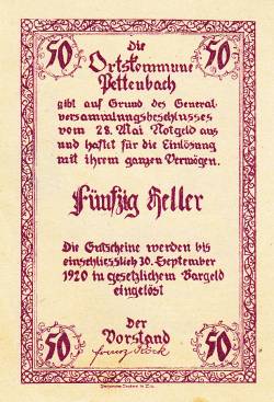 50 Heller 1920 - Pettenbach