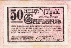 50 Heller 1920 - Gaflenz