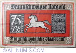 Image #1 of 75 Pfennig 1921 - Braunschweig
