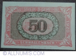 50 Heller 1920 - Schwallenbach