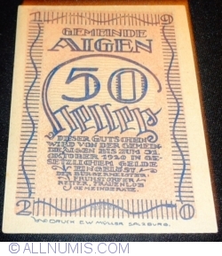 50 Heller 1920 - Aigen