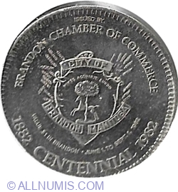 Image #2 of Brandon - 1 Dollar 1982 (Centennial Dollar)