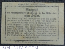10 Heller 1920 - Waidhofen an der  Ybbs