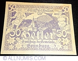 50 Heller 1920 - Grünburg (Prima emisune - 1. Auflage)