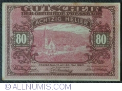 80 Heller 1920 - Pressbaum