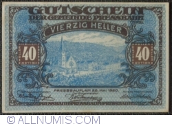 40 Heller 1920 - Pressbaum