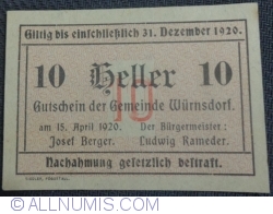 Image #1 of 10 Heller 1920 - Würnsdorf