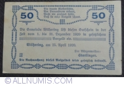 50 Heller 1920 - Wilhering