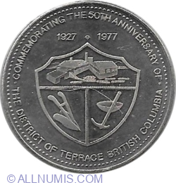 Image #1 of District of Terrace (British Columbia) - 1 Dollar 1977 (Commemorating the 50th anniversary  of the District of Terrace)