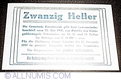 20 Heller 1920 - Marchtrenk