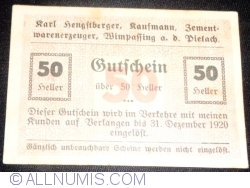 50 Heller ND - (Karl Hengstberger - Negustor (Kaufmann))