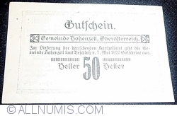 50 Heller 1920 - Hohenzell