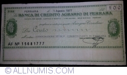 Image #1 of 100 Lire 1977 (1. VIII.) - Ferrara