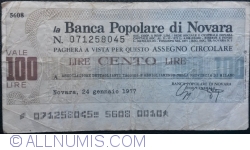 Image #1 of 100 Lire 1977 (24. I.) - Novara