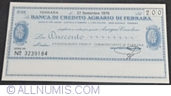Image #1 of 200 Lire 1976 (27. IX.) - Ferrara