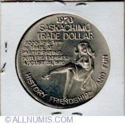 Image #2 of 1 Dollar 1970 - Saskatoon (Saskachimo Exposition)