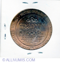 Image #2 of 1 Dolar 1962 - Victoria (Dolarul centenarului)