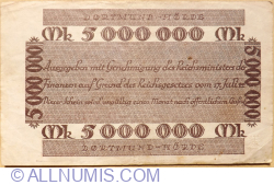 5 000 000 Mark 1923 - Dortmund