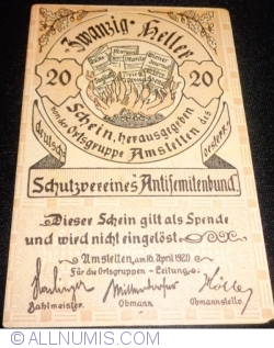 20 Heller 1920 - Amstetten
