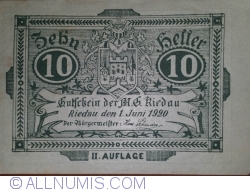 10 Heller 1920 - Riedau (II. Auflage)