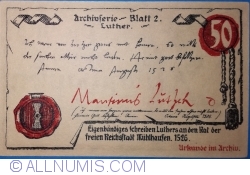 50 Pfennig 1921 - Mühlhausen