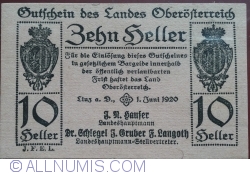 10 Heller 1920 - Oberösterreich (Austria superioara)