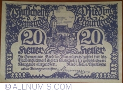 Image #1 of 20 Heller 1920 - Ried im Traunkreis