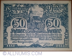 50 Heller 1920 - Ried im Traunkreis