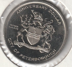 Image #2 of 1 Dollar 1975 - Anniversary Dollar - Peterborough, Ontario