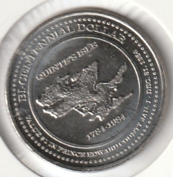 Image #2 of 1 Dollar 1984 - Bi-centennial Dollar - Prince Edward County, Ontario