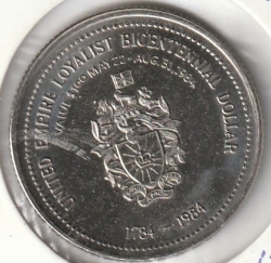 Image #1 of 1 Dollar 1984 - Belleville and district - Bicentennial of United Empire Loyalists