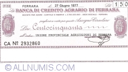Image #1 of 150 Lire 1977 (27. VI.) - Ferrara